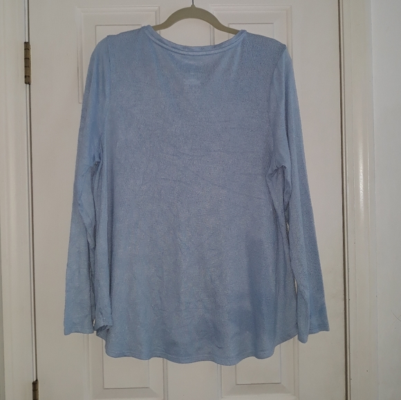 SuperSoft Light Blue Crew Sweater Size XL - Picture 2 of 3
